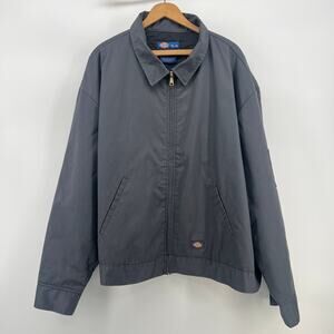 Men’s Dickies Gray Workwear Zip Jacket 3XL Heavy Duty Utility Coat Quilted Lined